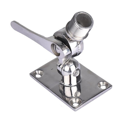 NovelBee Marine VHF Antenna Mount,316 Stainless Steel Antenna Adjustable Base Bracket Holder for Boats