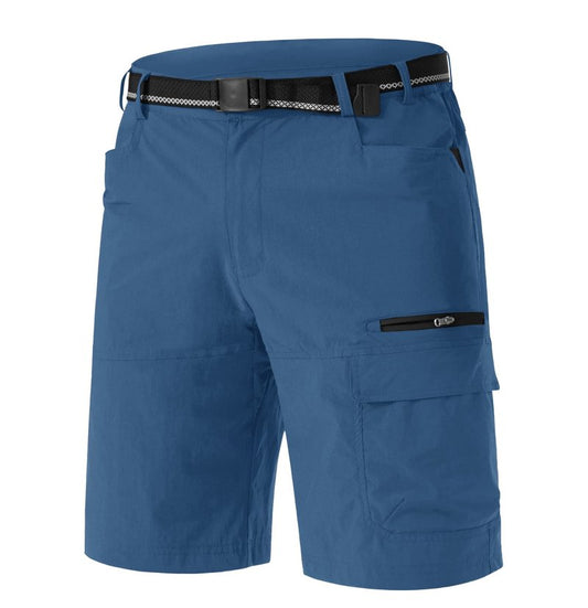 TACVASEN Mens Hiking Cargo Shorts Lightweight Quick Dry Summer Casual Dress Shorts with Zipper Pockets Golf Hiking Work Blue Grey 32