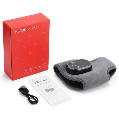 Cordless Ankle Massager with Heat, Ankle Heating Pad, USB Rechargeable Heated Brace Wrap Warmer, 5 Heat Levels, 3 Vibration Modes, Auto Shut Off