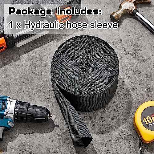 Hanaive 26 ft Nylon Hydraulic Hose Protector Sleeve Tig Torch Cable Cover Black Protective Cover Hose Sheath Hydraulic Wrap Cutting Wire Sheath Sleeve Management Wrap for Cord Tig(2.5 Inch Id)