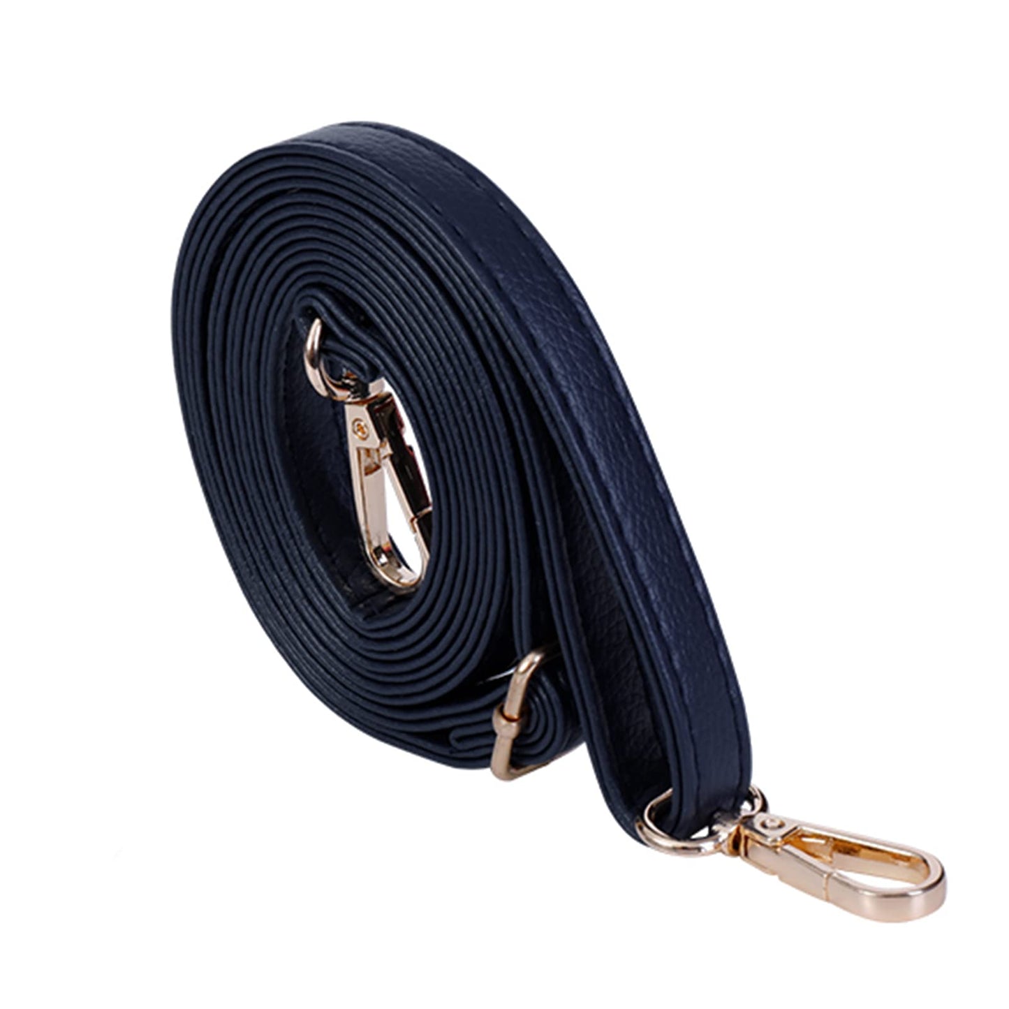 Xiazw Adjustable Soft PU Leather Shoulder Crossbody Purse Strap Bag Chain Replacement (Dark Blue - Gold)