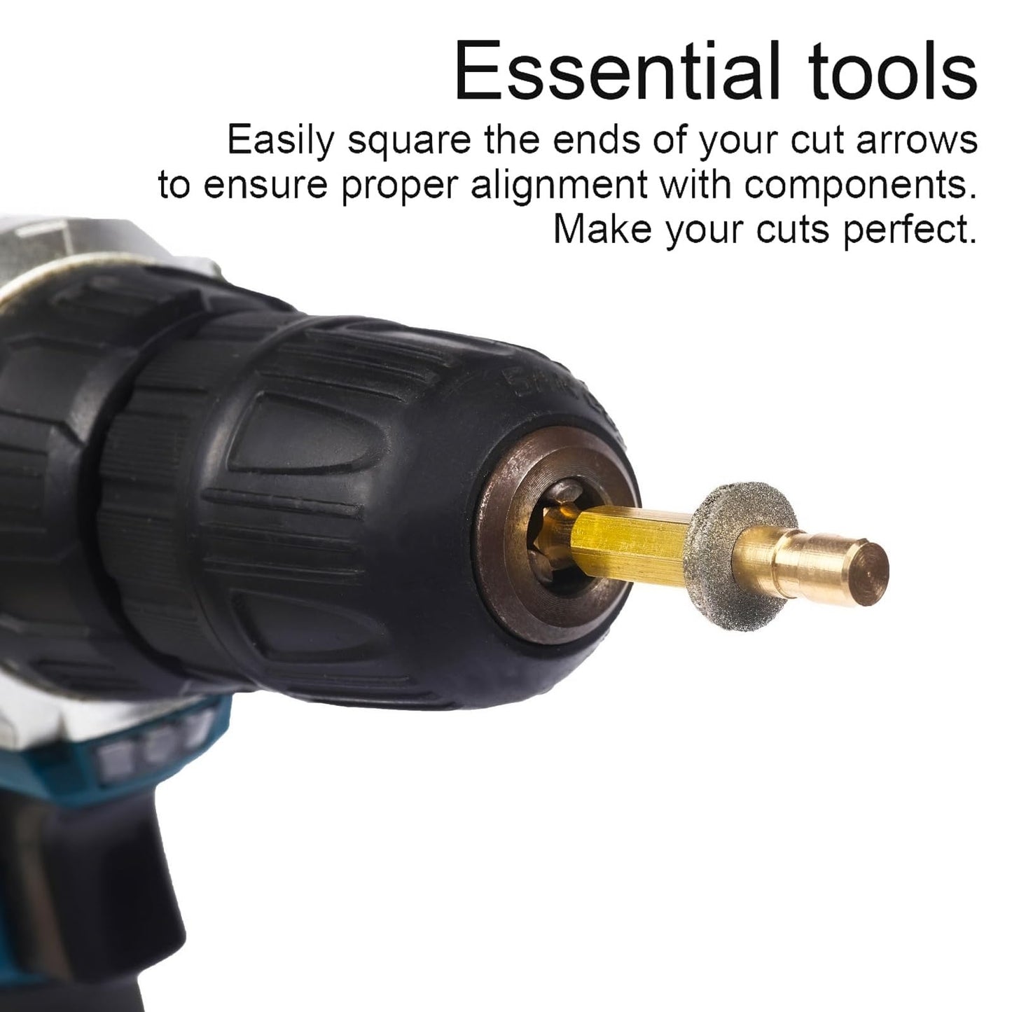 XENVOXI Arrow Squaring Tool, Precision Bow Tuning, Arrow Saw, Flat-Grinding Machine Set, Gold