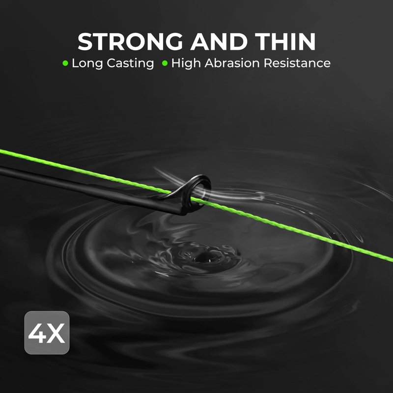 KastKing Superpower ColorShield Braided Fishing Line, Neon Green, 10LB, 500Yards, X4