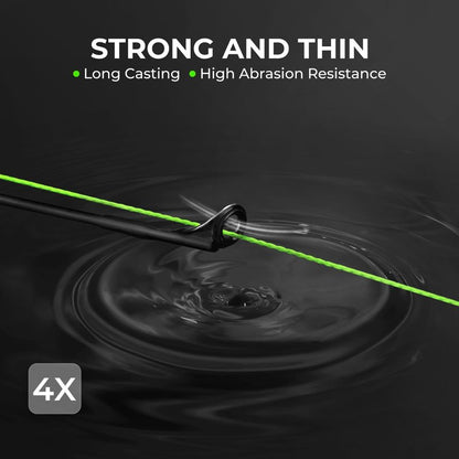 KastKing Superpower ColorShield Braided Fishing Line, Neon Green, 15LB, 300Yards, X4