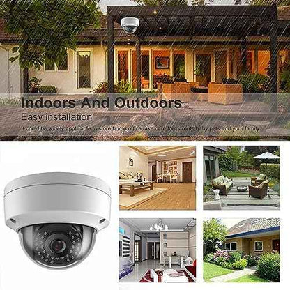 4MP Analog Coax Dome TVI CVI CCTV Surveillance Security Camera, 2.8mm 100¡Æ Wide Viewing Angle, 65ft IR Night Vision, Outdoor, Full Metal Housing, ONLY Compatible with 4MP, 5MP and 8MP DVR
