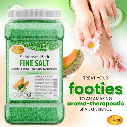 SPA REDI - Detox Foot Soak Pedicure and Bath Fine Salt, Lavender and Wildflower, 128 Oz - Made with Dead Sea Salts, Argan Oil, Coconut Oil, and Essential Oil, Hydrates, Softens and Moisturizes