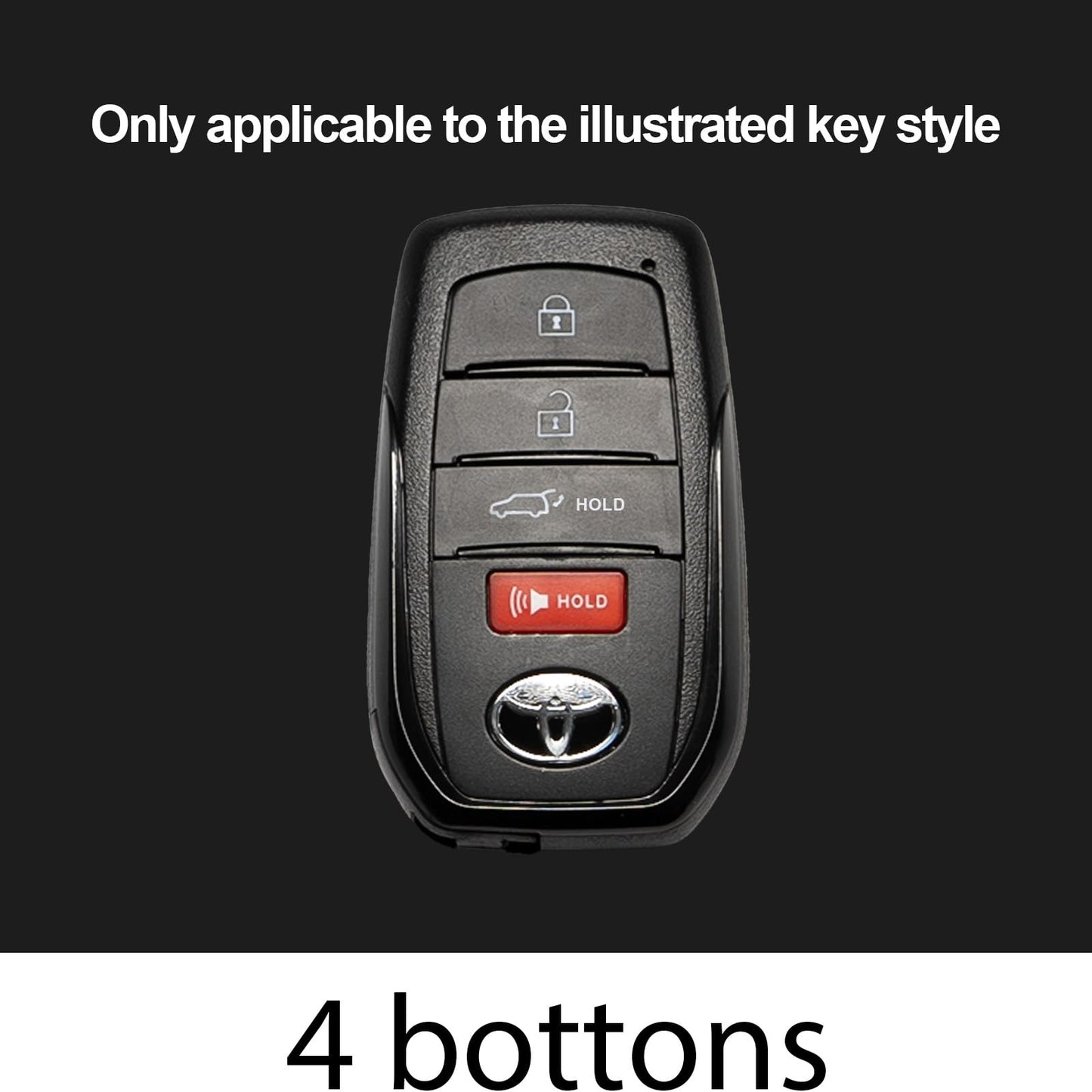 Smyfob for Toyota Key Fob Cover Leather car key case fits 2027 2026 2025 2024 Grand Highlander Camry Crown signia Highlander Venza Land cruiser accessories