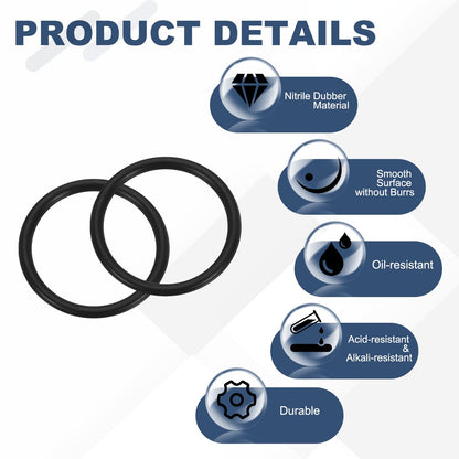 uxcell 100Pcs AS-016 O-Rings, Nitrile Rubber O-Rings 5/8" ID, 3/4" OD, 1/16" Width Round Sealing Gasket for Automotive Machine Plumbing Sealing Repair (70 Durometer, Black)
