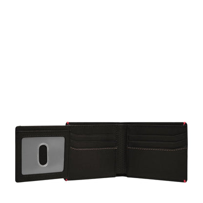 Fossil Men's Sport Tourer Leather Bifold Flip ID Wallet; Slim Wallet for Men, Black
