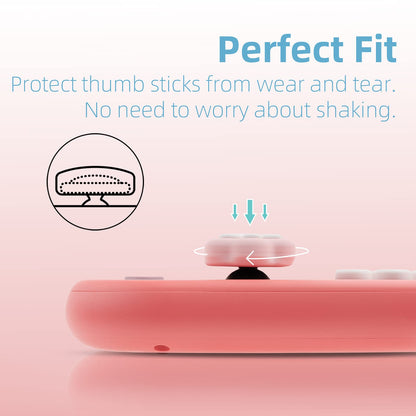 GeekShare Cat Paw Shape Thumb Grip Caps,Soft Silicone Joystick Cover Compatible with Switch/OLED/Switch Lite,4PCS (Glitter)