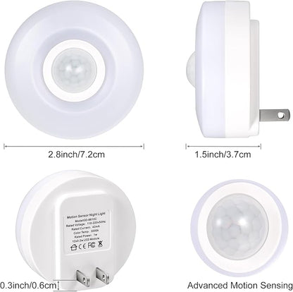 YELKO Night Lights Plug Into Wall,200 Lumen Super Bright Plug in Motion Sensor Light Indoor,Smart Plugin Motion Activated nightlights for Bathroom, Hallway(4Pack)