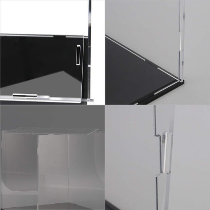 Evron Display Case for Collectibles Assemble Clear Acrylic Box Alternative Glass Case for Display Action Figures Home Storage & Organizing Toys (4x4x4 inch; 10x10x10 cm)