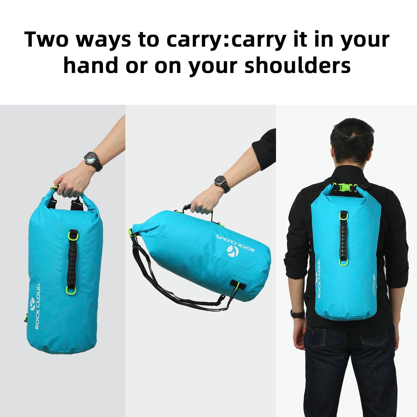 ROCK CLOUD Dry Bag Waterproof 20L Dry Sack for Kayaking Rafting Boating Beach Surfing Swimming Canoe Camping Hiking Fishing Ski