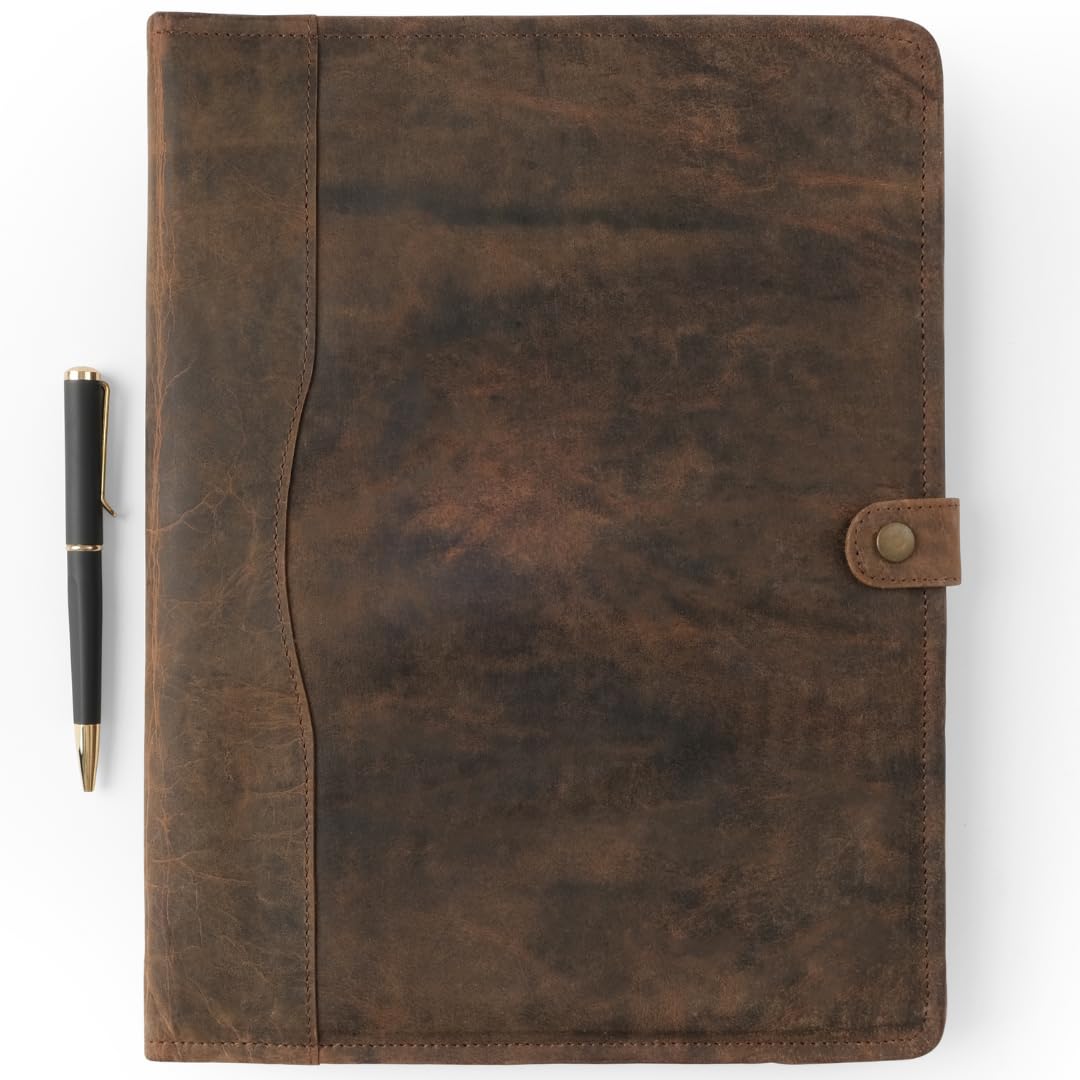 Leather Portfolio, Leather Binder with Pen, Leather Portfolio for Men and Women, Leather Padfolio, Leather Folder, Portfolio Binder, Business Portfolio Men and Women