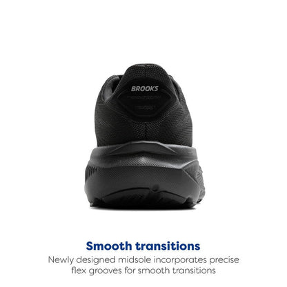 Brooks Men’s Ghost 17 Neutral Running Shoe - Black/Black/Ebony - 9 X-Wide
