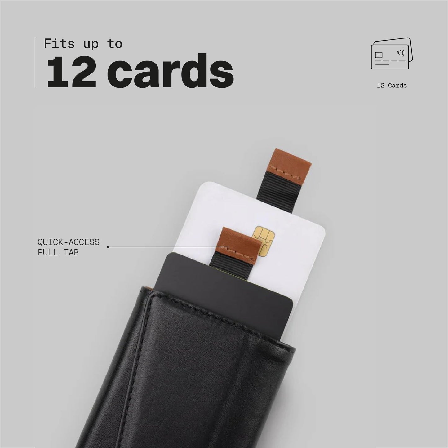 The Frenchie Co. - Speed Wallet - Ultra Slim Front Pocket Wallet - RFID Blocking Quick-Access Card Holder - Full-Grain Italian Leather Minimalist Design for Men & Women