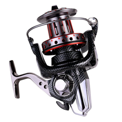 HiUmi Full Metal Body Big Spool Casting Spinning Fishing Reels 8000 9000 10000 11000 12000 PescaSaltwater Boat Rock Surf Fishing Reel (8000)
