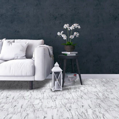 Tivoli Self Adhesive Vinyl Floor Tiles, 45 Tiles - 12" x 12", Light Oak Plank-Look - Peel & Stick, DIY Flooring for Kitchen, Dining Room, Bedrooms, Basements & Bathrooms by Achim Home Decor