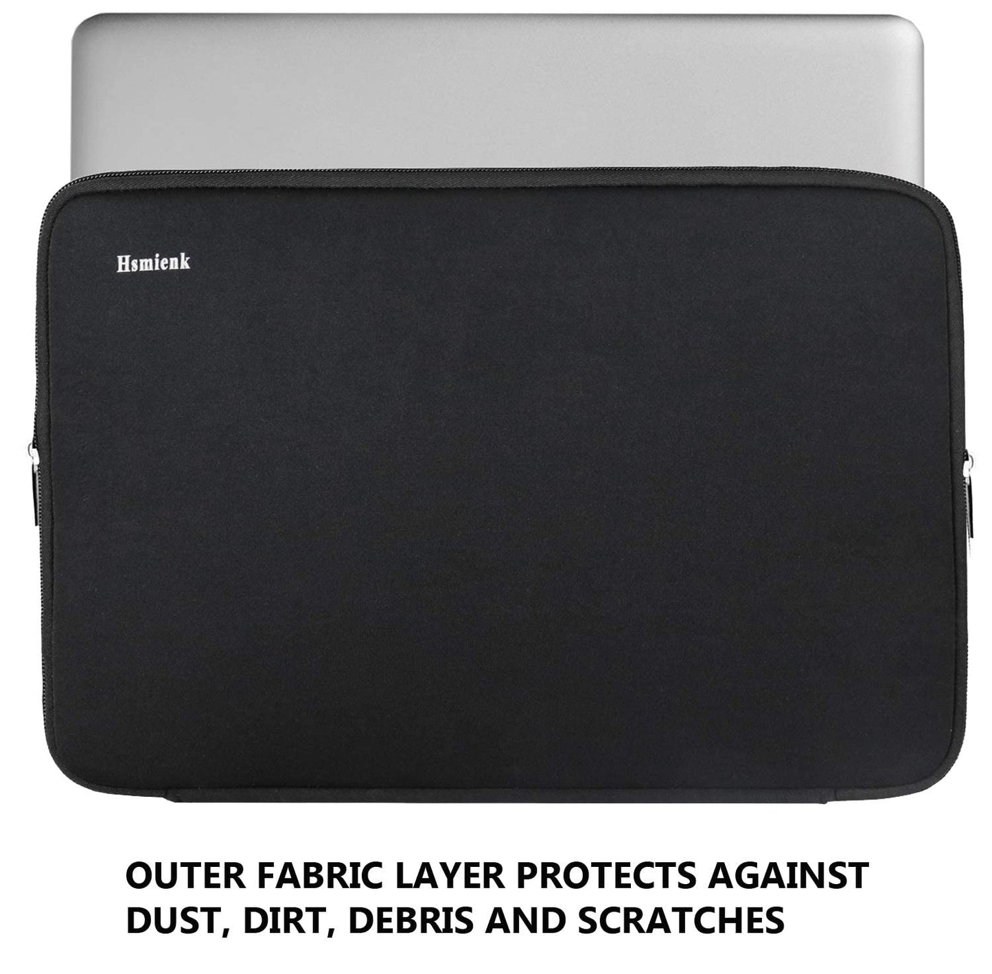 Laptop Sleeve 14 inch, Upgrade Durable Shockproof Protective Computer Cover Flip Case Briefcase Carrying Bag Compatible with 14" HP, Lenovo, Asus, Acer, Notebook, Chromebook Computer, Black