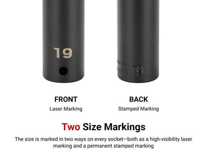 TEKTON 1/2 Inch Drive x 21 mm Deep 6-Point Impact Socket | SID23121