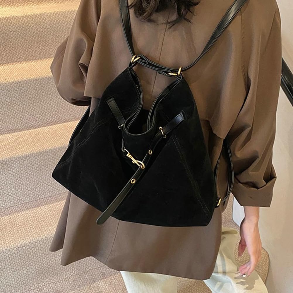 Suede Crossbody Bag 2025 Fall Winter Suede Tote Bag Hobo Purse Casual Shoulder Handbag Large Satchel for Women