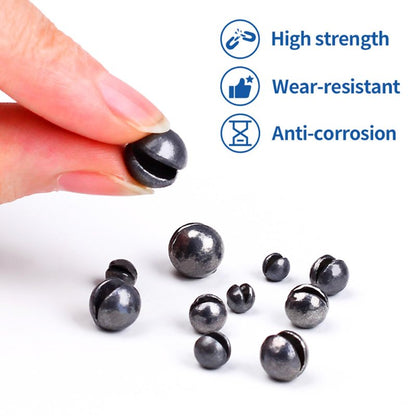 IFQKNUYL Fishing Weights Sinkers 230pcs/100pcs Weight Sinkers 5 Sizes Round Split Shot Sinker Removable Fishing Weights Sinkers (100, Big Size)