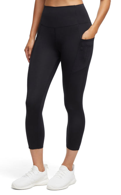 Marika Women's 20" Malina Mesh Pocket Capri, Black, X-Large