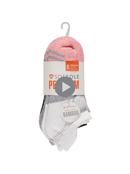 SOF SOLE Women's Performance No-Show Socks (Multi-pack) - Ultra-Soft Rayon - Arch Band Support, Cushioned Heel, Toe & Tab - Breathable, Keeps Feet Dry & Fresh - Flexible Fit for All-Day Wear