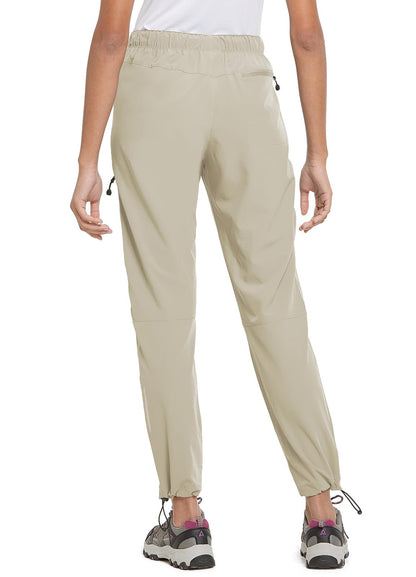 baleaf Travel Pants Women Hiking Long Tall Lightweight Quick Dry Water Resistant Cargo Pants 31'' Trip 31''-Suntan XS