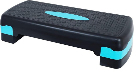 Aerobic Step Platform Trainer - Adjustable 2-Level Risers | 400 lb Weight Capacity, Non-Slip Design