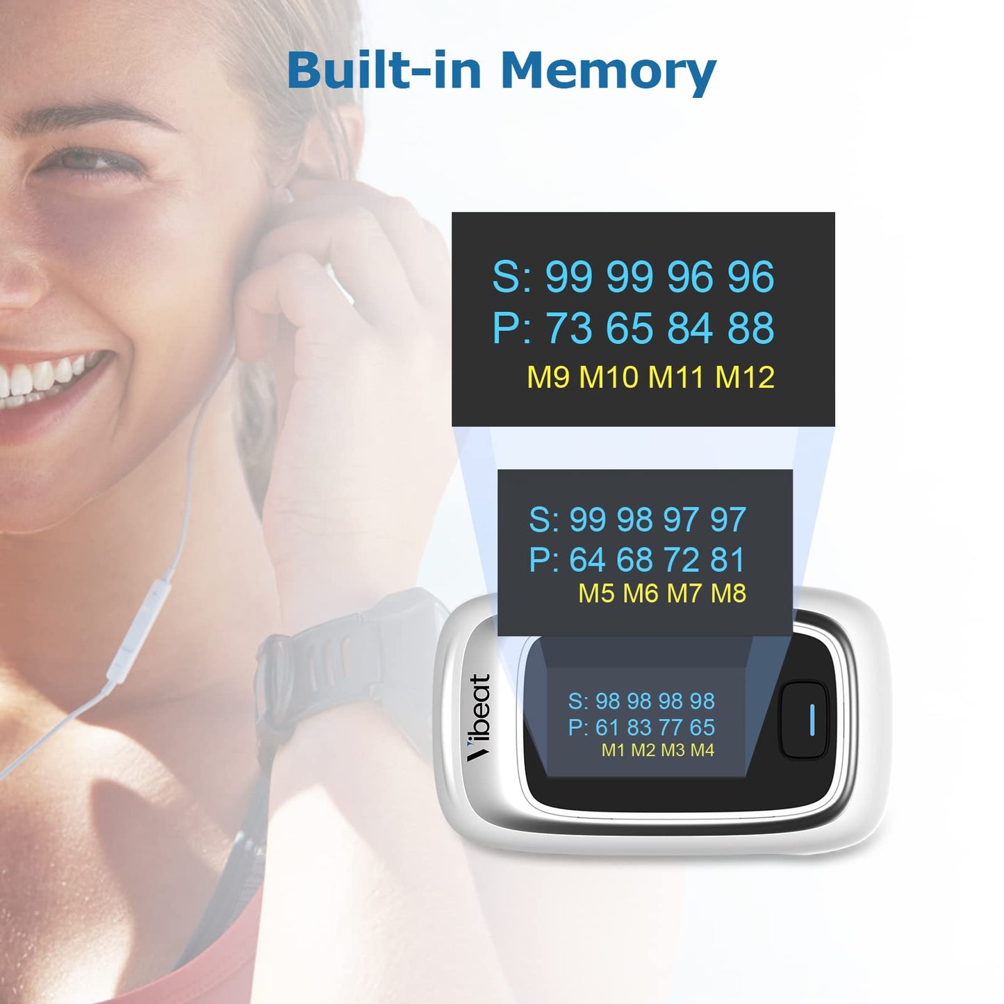 Vibeat Fingertip Pulse Oximeter, Blood Oxygen Saturation Monitor| O2 Meter, Portable SPO2 & Pulse Rate Monitor, Batteries and Lanyard Included