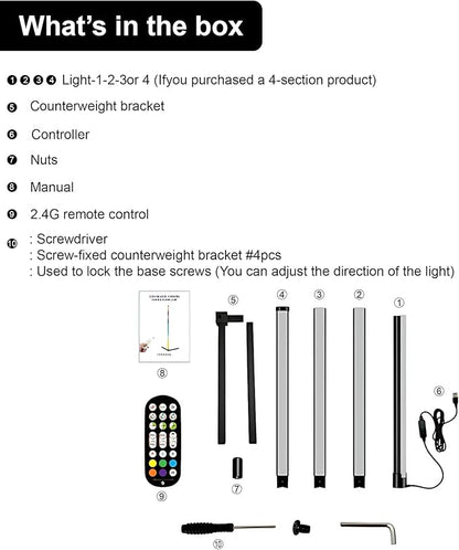 2 Pack Corner Floor Lamp – 57'' Tall RGB Lamp Modern Mood Lighting with 88 LEDs, Bluetooth App Control, and Sturdy Base for Effortless Setup