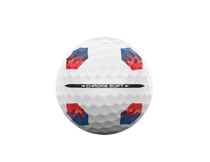 Callaway Golf Chrome Soft 2026 Golf Balls(Tru Track Blue/Red,One Dozen)