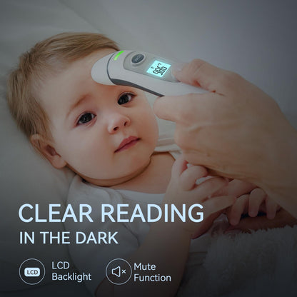 Ear Thermometer for Adults and Kids, Digital Accurate Ear and Forehead Thermometer with Fever Alarm, 1 Second Fast Result, Easy to use, 2 in 1 Mode