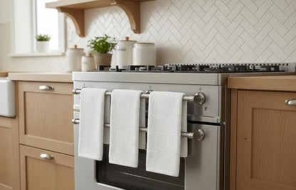 Serafina Home White Kitchen Hand Dish Towels: 100% Cotton Cloth Soft Cleaning