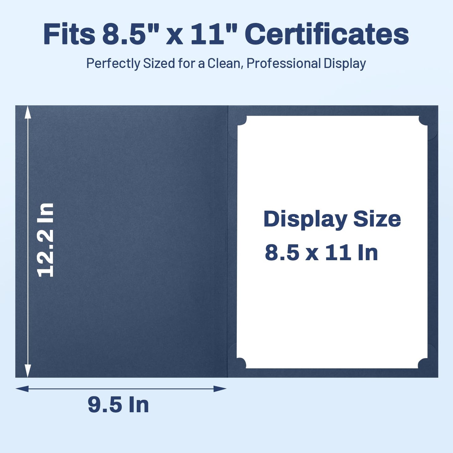 SUNEE Certificate Holders(Navy Blue, 30 Packs), Diploma Covers Gold Foil Border, for Letter Size 8.5x11 Certificates, Cardstock, Document Papers