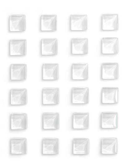 Mymazn Fridge Magnets Refrigerator Magnets for Fridge Cute Glass Magnets Decorative Kitchen Office (White)