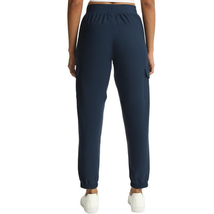 Rrosseyz Women's Cargo Pants with Pockets-Lightweight Quick Dry Water Resistant Hiking Pants for Travel Casual Athletic and Outdoor(Dark Blue,L)