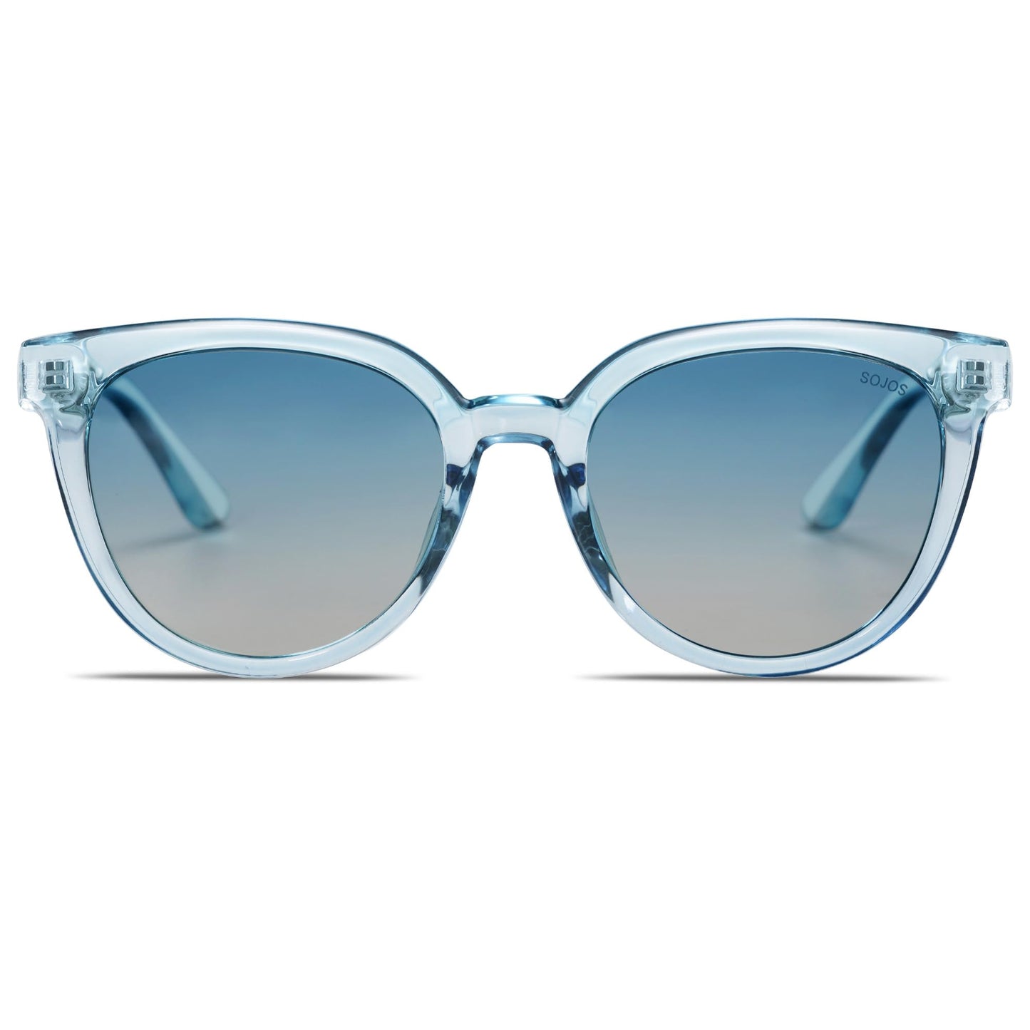 SOJOS Trendy Cat Eye Round Polarized Sunglasses for Women Fashion UV Protection Sunnies Sunglasses SJ2175