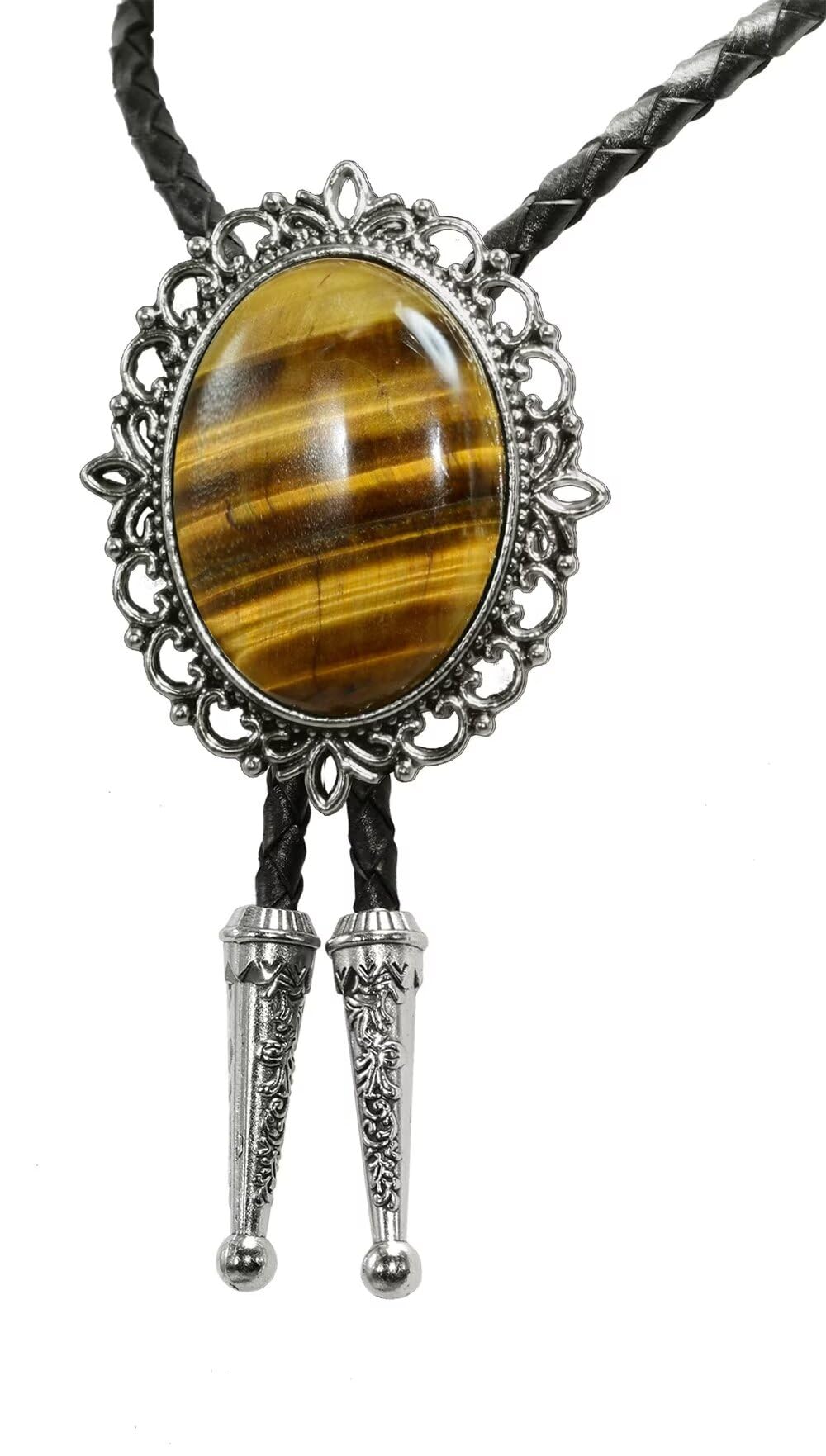 GURANSE Bolo tie With Natural Stone Art Flower Wreath Cowboy Western Style Necktie More Color