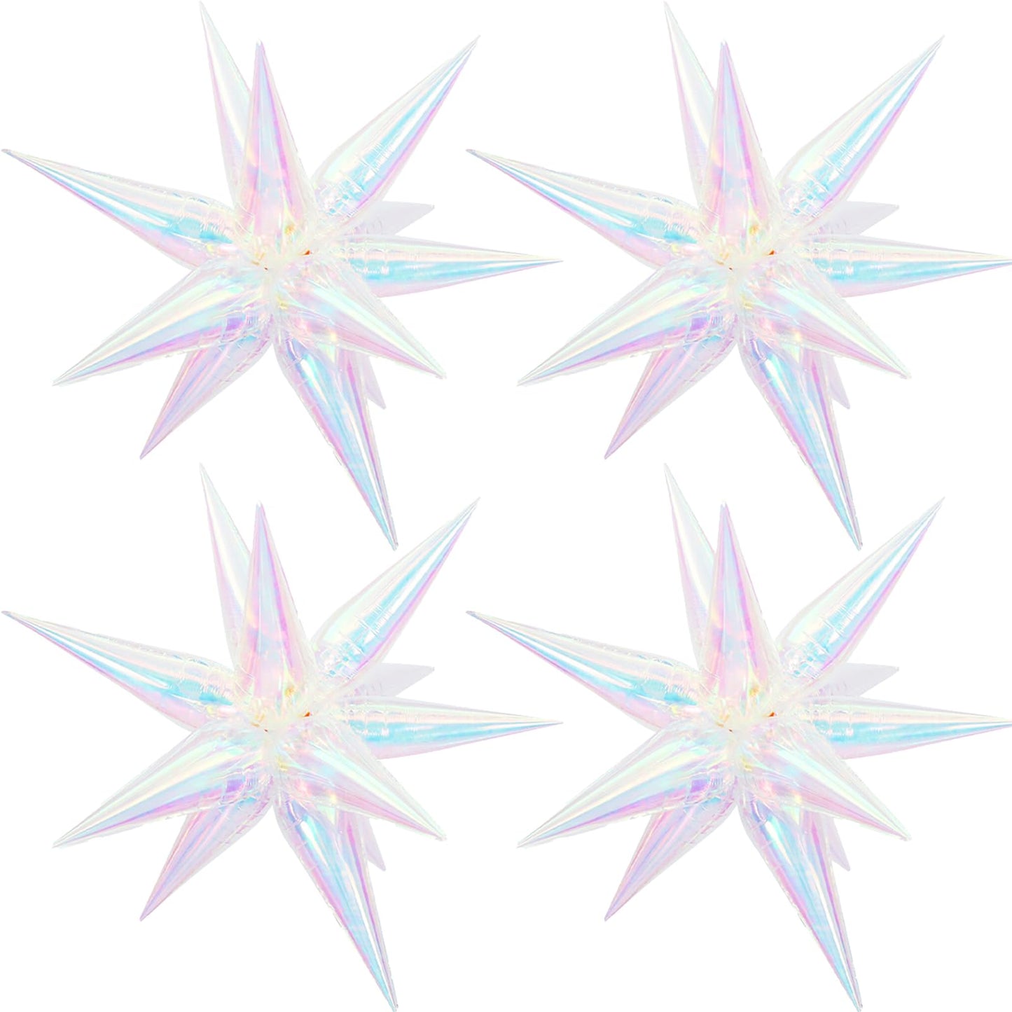 Iridescent Explosion Star Holographic Balloons Star Burst Sparkly Balloons Iridescent Party Decorations Fairy Themed Party Decoration Music Tayloo Birthday Party Decor