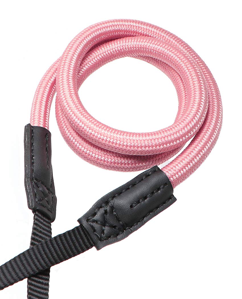 HITHUT Quick Release Camera Neck Strap Shoulder Strap Belt for Mirrorless Digital Cameras Climbing Rope with Quick Release QD Loops Connector with O-Ring Adjustable Length 30-53inch Pink