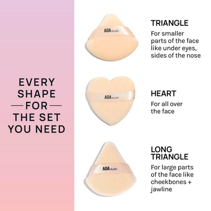 AOA Studio Velvet Puffs Makeup Puff Set of 6 Loose Powder Body Powder, Velour Makeup Blender Sponge Foundation Blending Sponges Set Beauty Makeup Tools(Black/Peach)