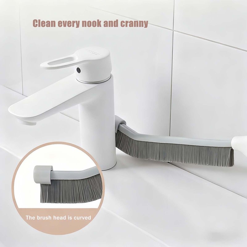 9-Piece Crevice Cleaning Brush Set, Hard Bristle Gap Scrubber Tools, Stiff Nylon Detail Brushes for Window Tracks, Bathroom Grout, Blenders & Kitchen Sink Detailing, Zero Cross-Contamination