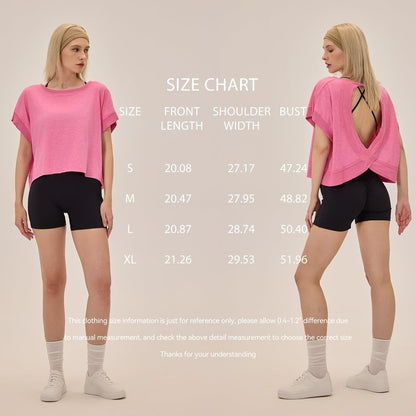 UNIANKIYA Open Back Workout Tops for Women Loose Fit Athletic Crop Tee Short Sleeve Gym Running Yoga Shirt Khaki