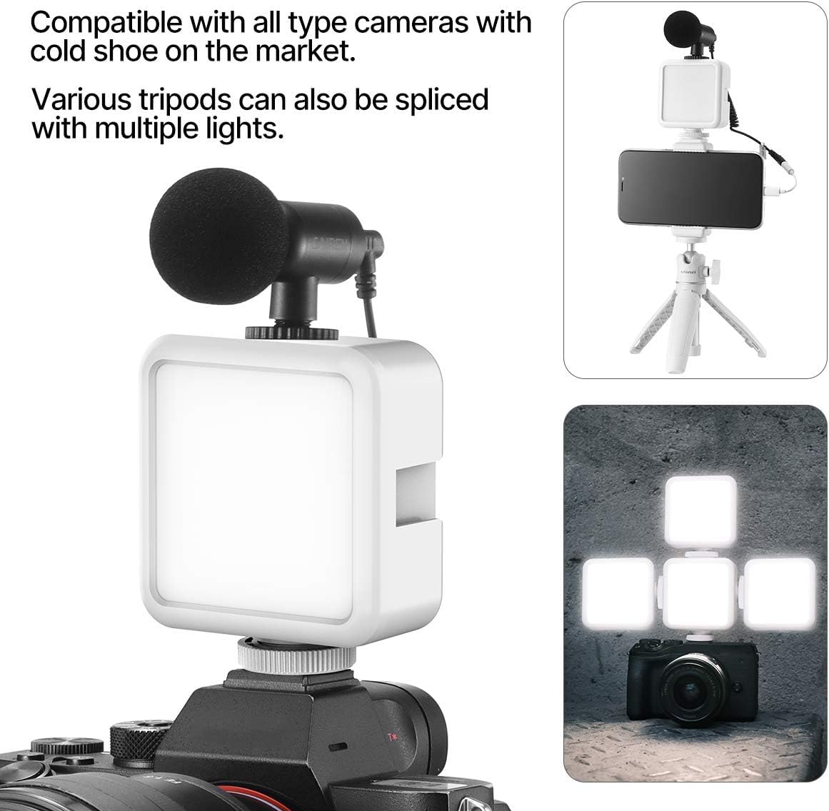 Ulanzi VL100X Selfie Light, Clip LED Light Panel for Phone/Laptop/Tablet/Computer, Bi-Color Portable Clip Camera Light with Dimmable 2500-6500K with 2000mAh Battery for Video Conference/Picture