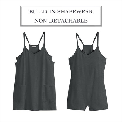 ANRABESS Women Athletic Dress Summer Tennis Workout Active Sports Mini Romper Dress Built in Shorts Travel Vacation Clothes Deep Gray X-Large