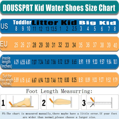 DOUSSPRT Water Shoes for Kids Boys Girls Quick Dry Beach Sports Swim Pool Aqua Shoes for Toddler/Little Kid/Big Kid Allblack 5