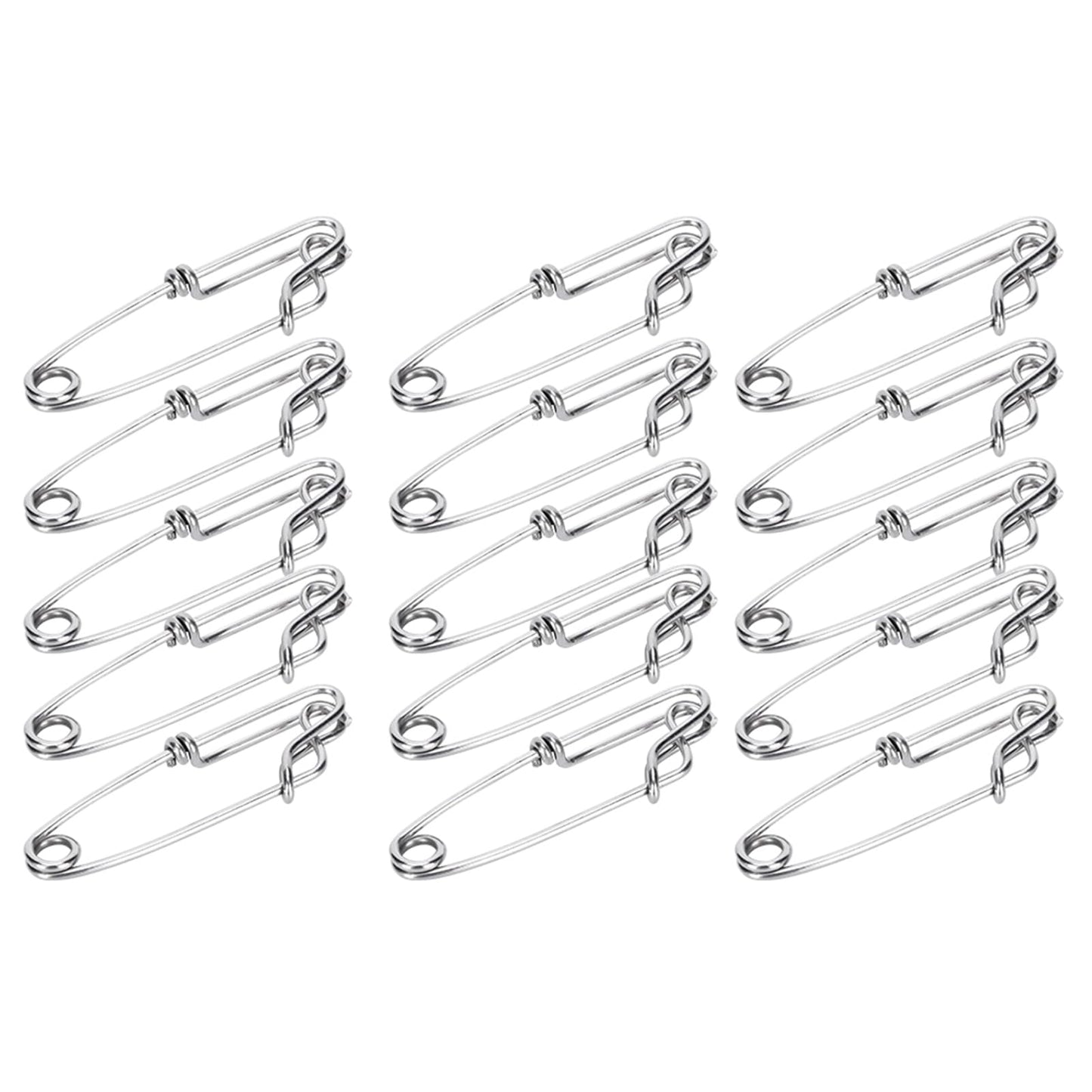 Cunyuer 15PCS Longline Trotline Clips, 1.8x60mm Fishing Snapper Clips, Stainless Steel Long Line Tuna Clip, Quick Connect Fishing Accessory