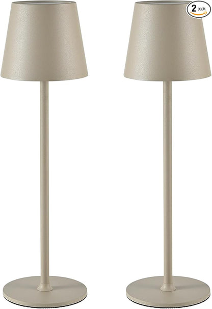 BGFHome Cordless Table Lamp LED Desk lamp,5000mAh Rechargeable Touch Night Light Wireless Minimalist Design for/Restaurant/Bedroom/Bars/Outdoor Party/Camping/Coffee Shop 2Pack